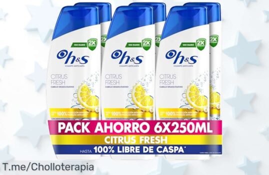 Descubre el champú anticaspa para pelo graso con aroma cítrico que elimina toda la caspa y cuida tu cuero cabelludo con un descuento brutal corre antes que se acabe este ofertón nunca visto