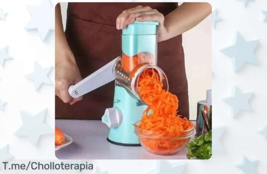 Descubre el cortador de verduras con 3 tambores afilados que pica todo rápido, aprovecha este ofertón con descuento brutal y compra ya antes de que se agote ¡precio loco!