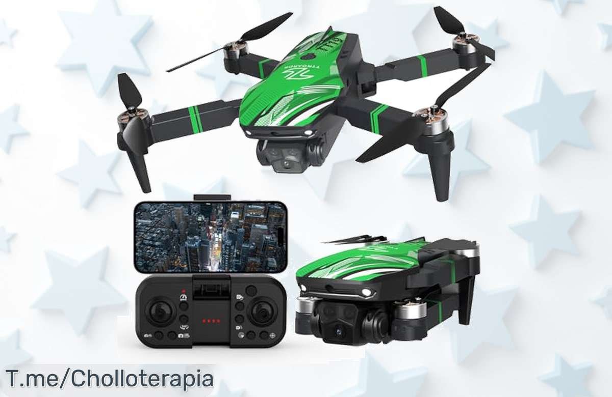 Descubre el dron con cámara 1080p ttroads y motor sin escobillas que evita choques disfruta de fotos únicas a un precio loco oferta limitada ¡compra ya este super chollo!