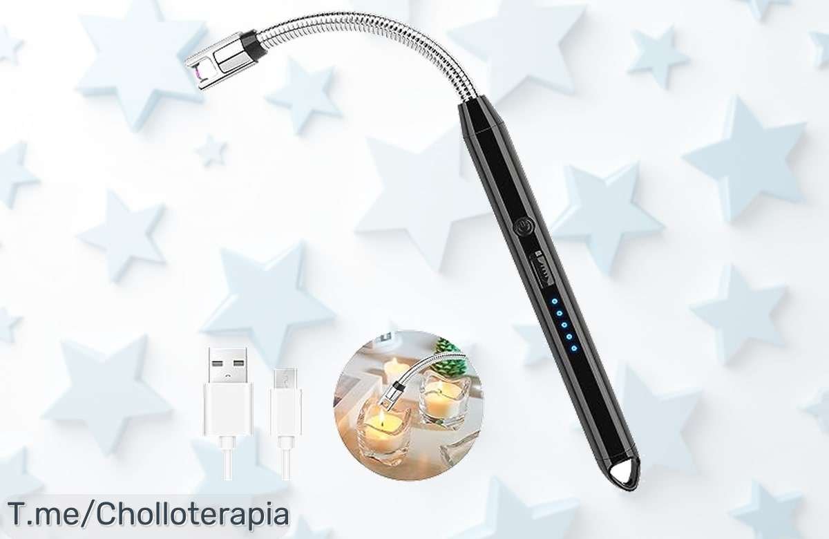 Descubre el encendedor eléctrico con cuello 360 que gira y funciona seguro disfruta miles de usos con su recarga usb aprovecha este descuento brutal precio loco compra ya antes que se agote este ofertón jamás visto