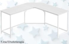 Descubre el escritorio en L vasagle con espacio XXL y diseño anti enredos disfruta de un súper chollo con descuento brutal no esperes más compra ya este ofertón limitado