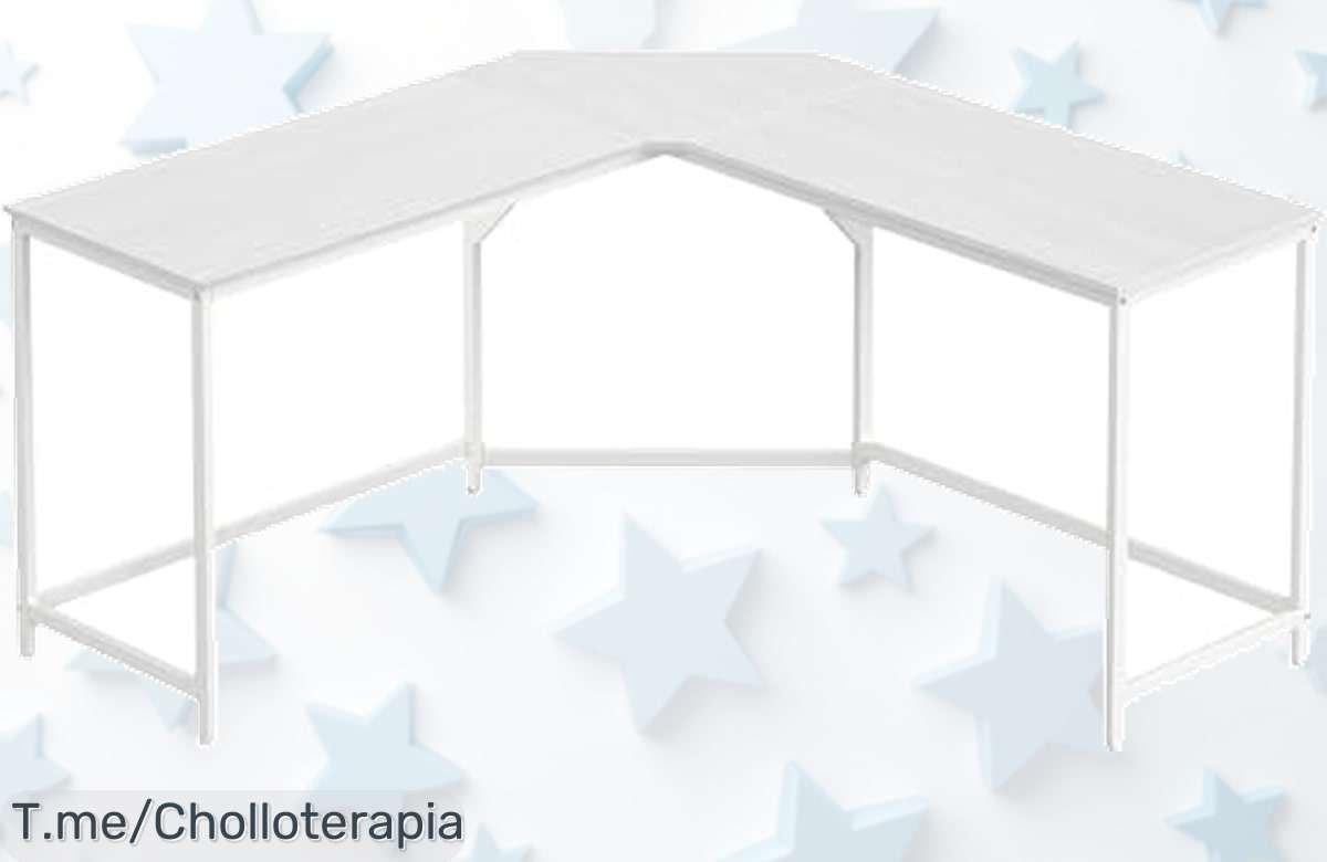 Descubre el escritorio en L vasagle con espacio XXL y diseño anti enredos disfruta de un súper chollo con descuento brutal no esperes más compra ya este ofertón limitado