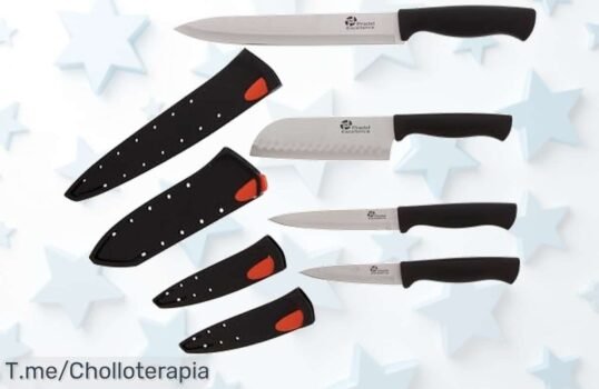 Descubre el estuche Pradel Excellence Shark con cuchillos top y mango negro calidad brutal para cortes perfectos precio loco solo hoy no dejes pasar este súper chollo único