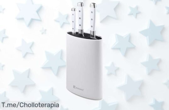 Descubre el juego de 4 cuchillos Bergner naturalmente diseño moderno con mango seguro un ofertón precio loco y descuento brutal que vuela aprovecha ya antes que se acabe