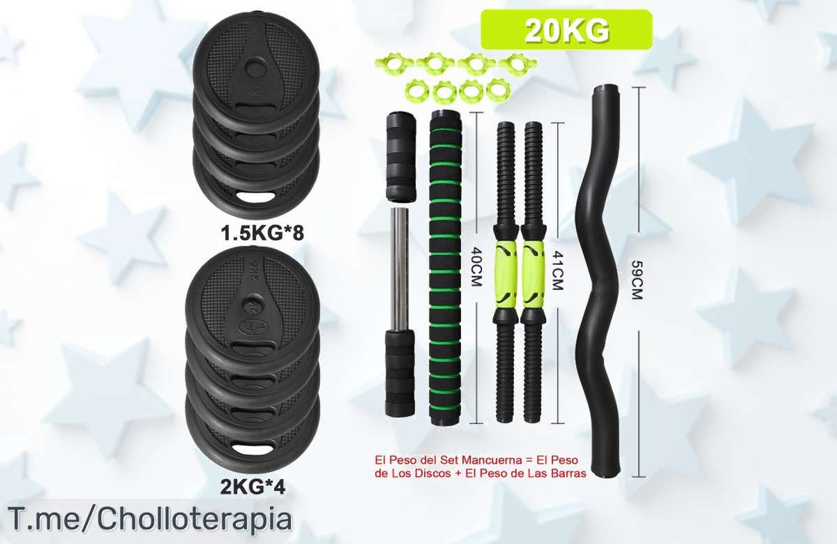 Descubre el juego de mancuernas ajustables con barra curl todo en uno precio loco y descuento brutal nunca visto mejora tu fuerza hoy sin pensarlo compra ya antes que se agote