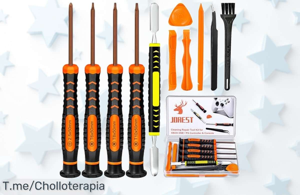 Descubre el kit completo para limpiar consolas con destornilladores magnéticos y mango antideslizante precio loco descuento brutal oferta limitada corre ya por este super chollo nunca visto
