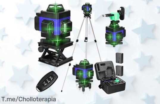 Descubre el láser de líneas cruzadas 4D más preciso con control Bluetooth a precio loco un ofertón nunca visto con descuento brutal y batería recargable aprovecha ya esta ganga limitada