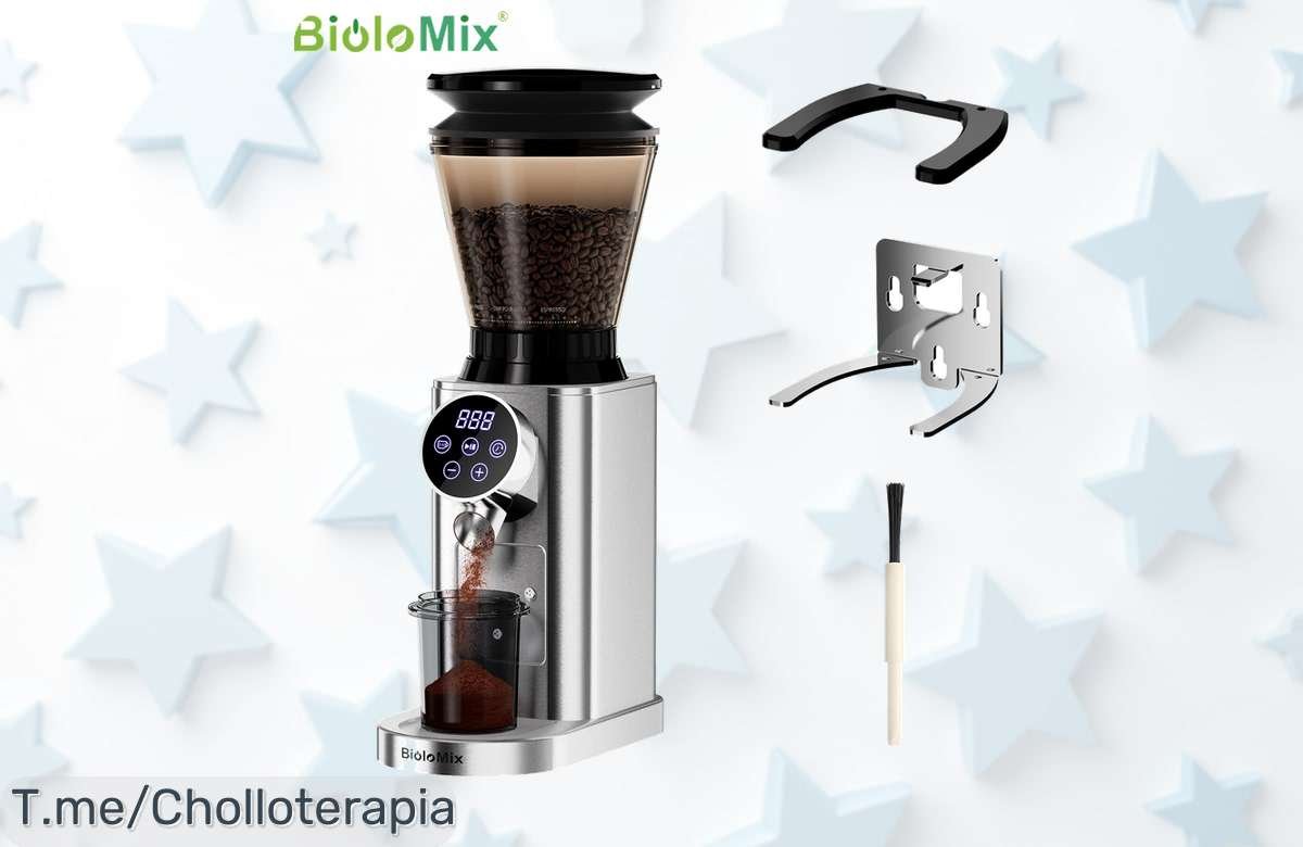 Descubre el molinillo de café eléctrico BioloMix con 48 ajustes para un espresso perfecto una oferta nunca vista precio loco y descuento brutal aprovecha este super chollo ya