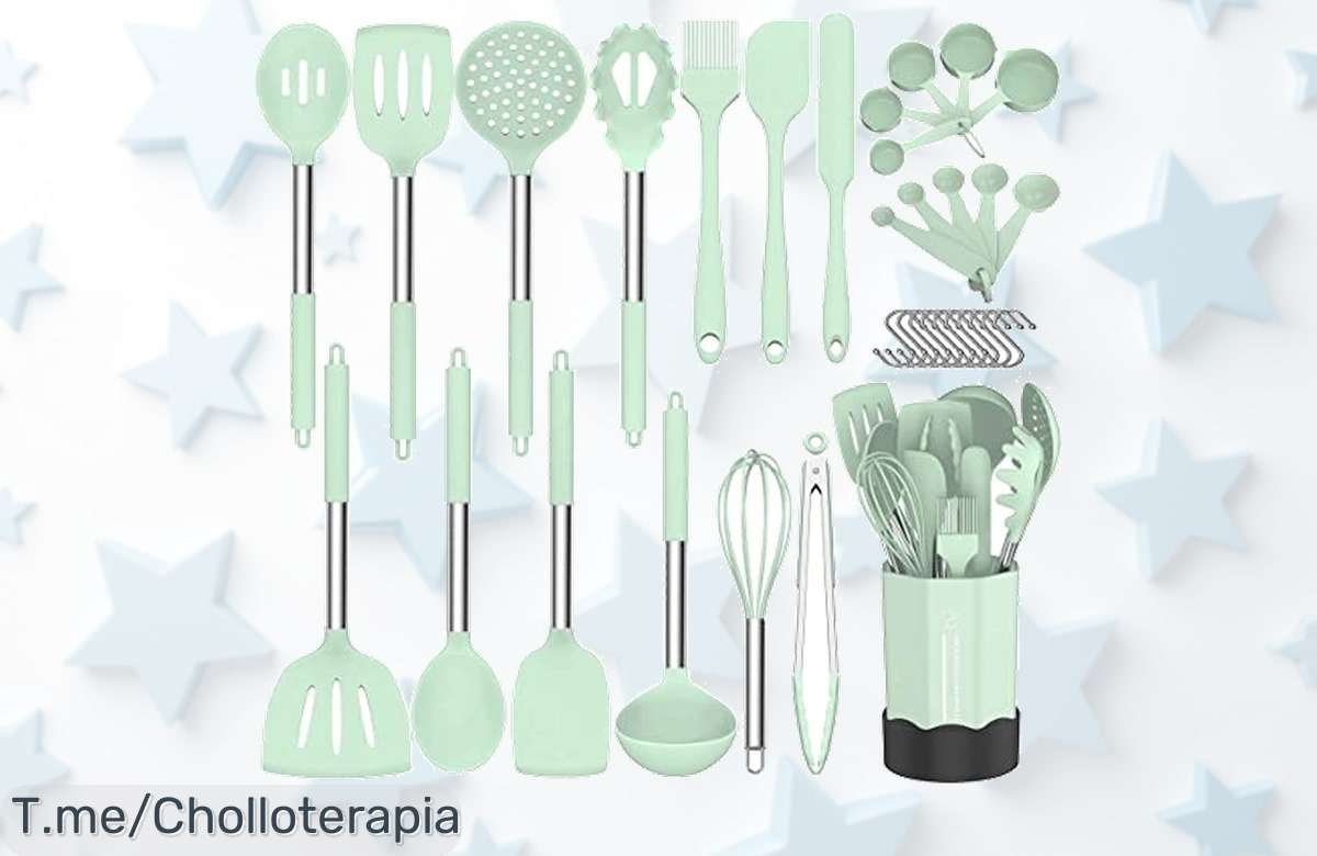 Descubre el pack Dld 33 utensilios que no se doblan ni dañan, resistentes hasta 230 grados con un descuento brutal y precio loco ¡aprovecha este ofertón único ya!