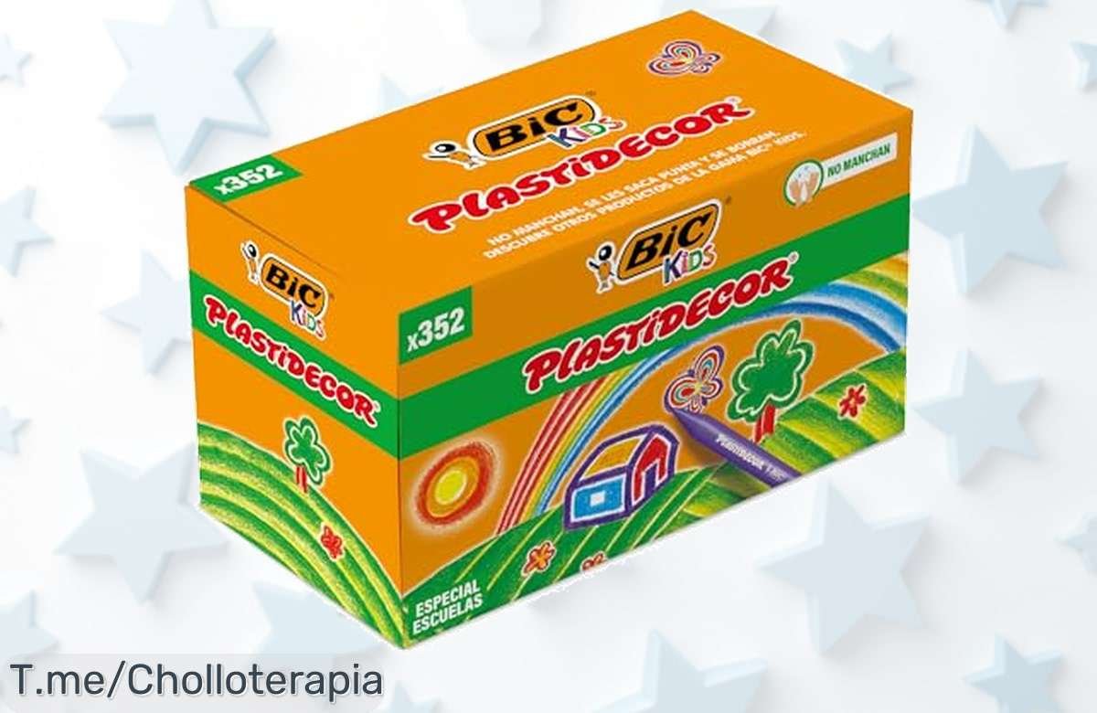 Descubre el pack de 352 ceras BIC Kids con colores súper vivos y protector anti manchas un super chollo con descuento brutal que desaparece ya aprovecha esta oferta única