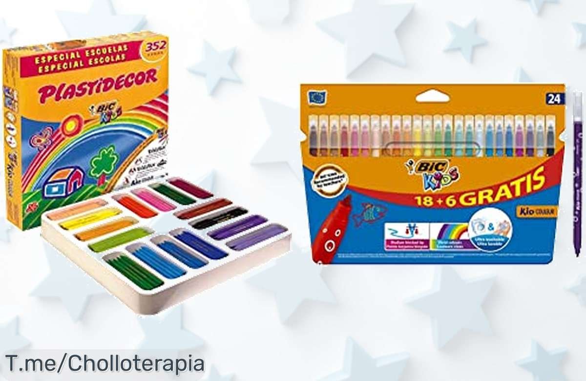 Descubre el pack de ceras y rotuladores Bic Kids con colores que no manchan disfruta precisión y diversión sin líos aprovecha este descuentazo nunca visto antes precio loco ofertón limitado ¡corre ya!
