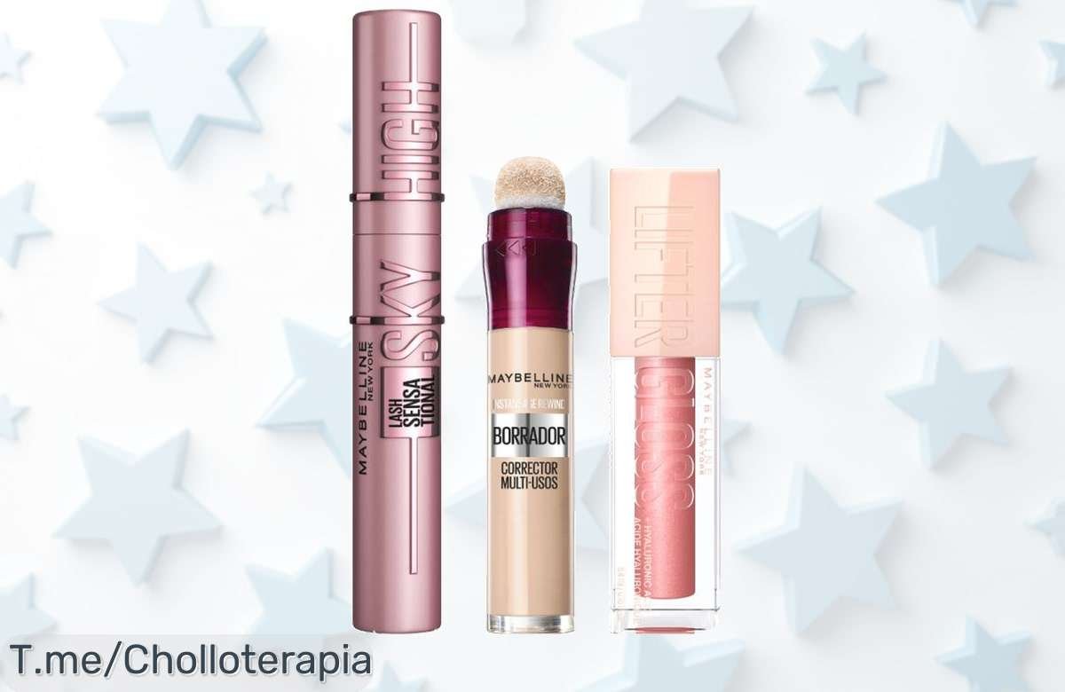 Descubre el pack rutina Maybelline con máscara Sky High que alarga como nunca y labial brillante un super chollo con descuento brutal ¡oferta limitada, corre ya!