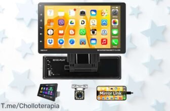 Descubre el podofo radio coche con pantalla táctil 9” para Apple CarPlay y cámara reversa oferta nunca vista dale seguridad estilo y control total precio loco ¡aprovecha ya!