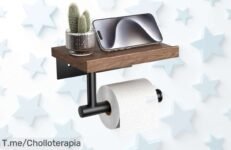 Descubre el portarrollos tindbea con estante resistente y diseño premium disfruta este super chollo con descuento brutal precio de ganga que no durará corre ya