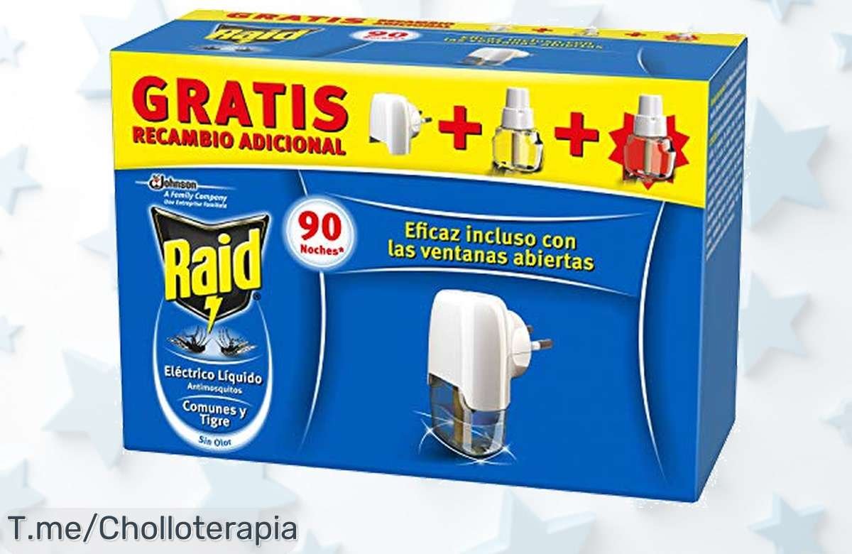 Descubre el raid eléctrico anti mosquitos con recambios que duran 90 noches precio loco nunca visto acaba ya con los bichos corre por este super chollo oferta limitada