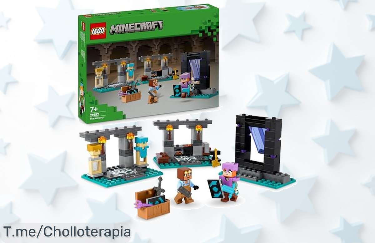 Descubre el set LEGO Minecraft la Armería con armas y portal Nether a un precio loco nunca visto ¡aprovecha este super chollo antes que desaparezca para crear aventuras épicas ya!
