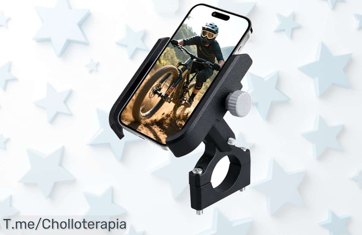 Descubre el soporte móvil bicicleta con giro 360 que mantiene tu móvil fijo sin moverse nunca precio loco y descuento brutal solo por tiempo limitado ¡aprovecha ya este ofertón!