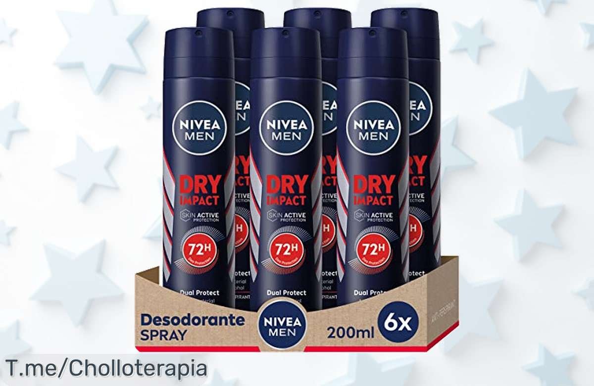 Descubre el spray antitranspirante Nivea Men dry impact con protección hasta 72 horas precio loco y super chollo que tienes que aprovechar ahora antes de que se acabe