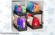 Descubre el súper chollo organizador con dos niveles y ganchos que ahorra espacio de forma fácil aprovecha este descuentazo brutal único por tiempo limitado actúa ya
