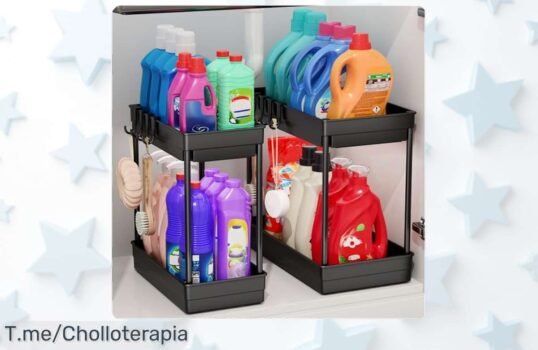 Descubre el súper chollo organizador con dos niveles y ganchos que ahorra espacio de forma fácil aprovecha este descuentazo brutal único por tiempo limitado actúa ya