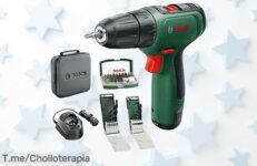 Descubre el taladro Bosch EasyDrill con luz led y brocas a precio loco potencia 12 V ideal para todo aprovecha este ofertón único antes que se acabe compra ya