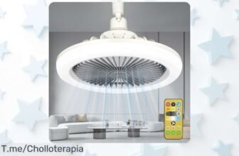 Descubre el ventilador de techo Xiexieni con luz LED y mando, súper silencioso y regulable que refresca tu hogar a un precio loco nunca visto ¡aprovecha este super chollo ya!