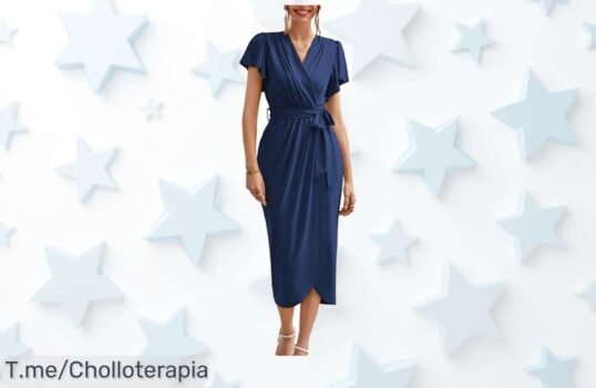 Descubre el vestido Grace Karin con diseño cruzado que realza tu figura y disimula imperfecciones en un ofertón único nunca visto aprovecha este precio de ganga ya