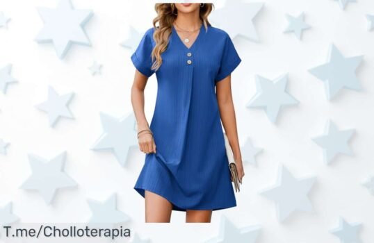 Descubre el vestido verano mujer con cuello V y corte en A que realza tu figura a precio loco un super chollo con descuento brutal nunca visto ¡apresúrate antes de que se agote!