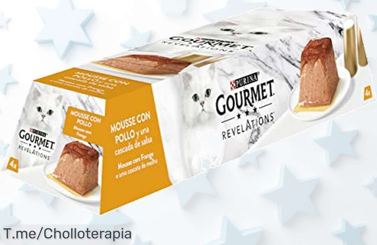 Descubre gourmet revelations para gatos con mousse y salsa de pollo nunca visto sabor irresistible nutrición completa en un super chollo precio loco corre ya que esta oferta brutal se acaba
