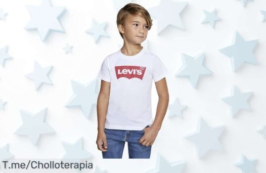 Descubre la camiseta Levi’s Lvb batwing para niños con tela resistente que dura mucho y un corte genial a precio loco nunca visto corre ya por este ofertón único y limitado