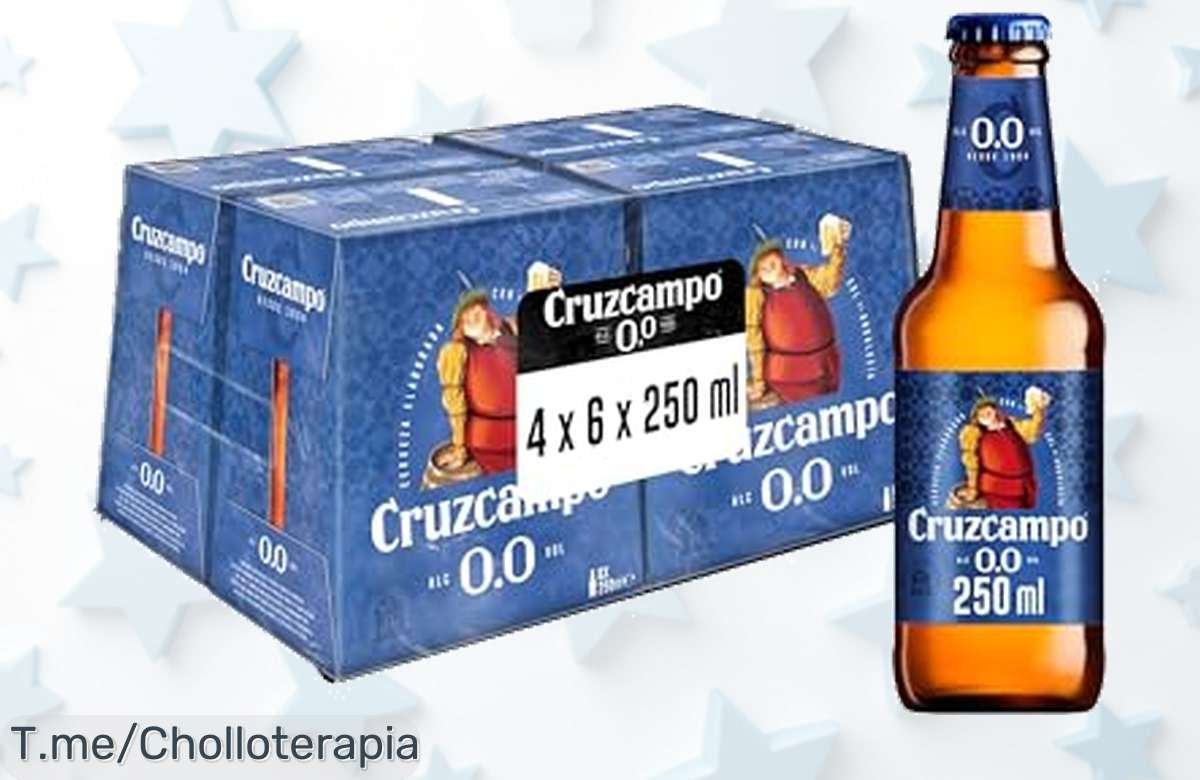 Descubre la cerveza lager sin alcohol cruzcampo 0,0 sabor intenso y natural con un descuento brutal único no te quedes sin este precio de ganga ¡compra ya antes que vuelen!