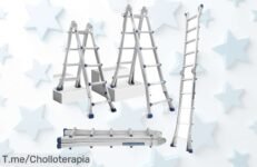 Descubre la escalera multiusos Cecaylie 4 en 1 con peldaños antideslizantes para máxima seguridad disfruta de este super chollo con un precio loco y oferta limitada ¡compra ya!