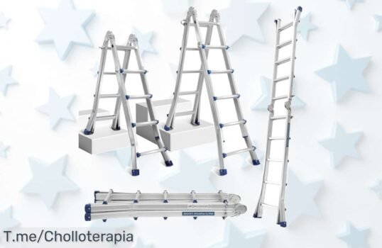Descubre la escalera multiusos Cecaylie 4 en 1 con peldaños antideslizantes para máxima seguridad disfruta de este super chollo con un precio loco y oferta limitada ¡compra ya!