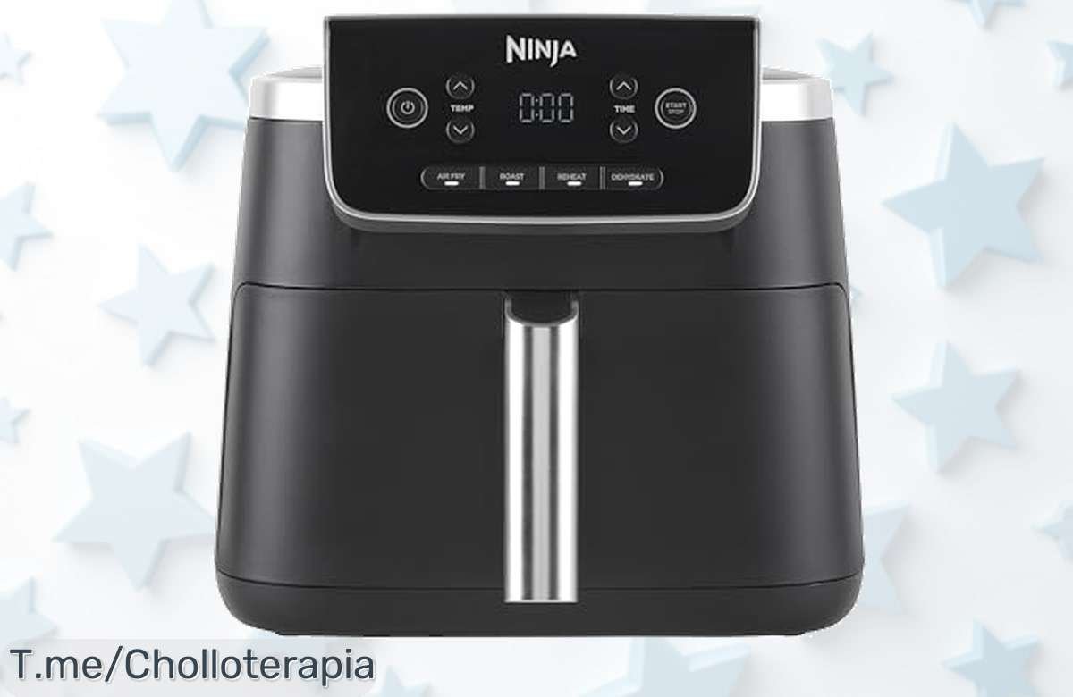 Descubre la freidora Ninja Air Fryer PRO con 4 funciones para cocinar sano y crujiente sin grasas disfruta de este ofertón único con descuento brutal ¡compra ya!