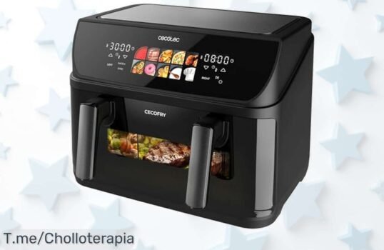 Descubre la freidora de aire 10L con cuatro resistencias y plancha que cocina sano y rápido disfruta este super chollo con descuento brutal corre ya oferta limitada