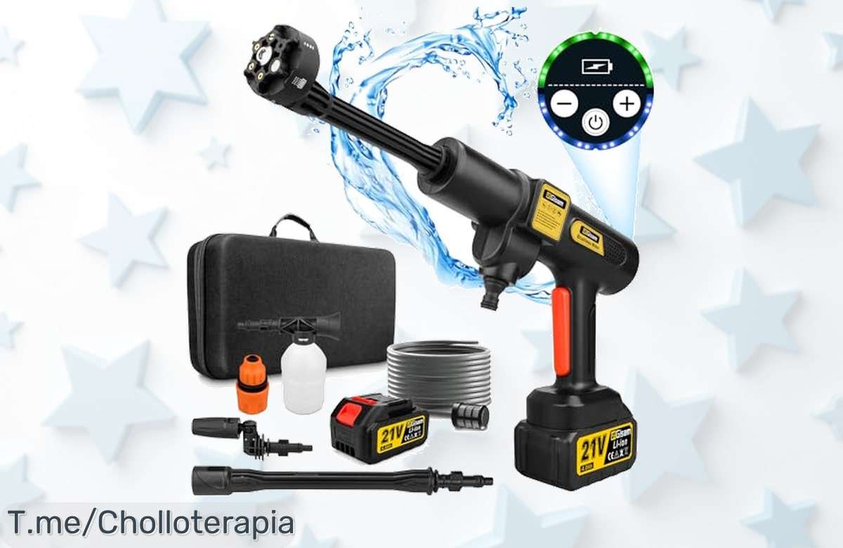 Descubre la hidrolimpiadora portátil potente con conexión fácil y boquillas versátiles ahora en un ofertón nunca visto precio loco ¡aprovecha este descuento brutal antes que se acabe!