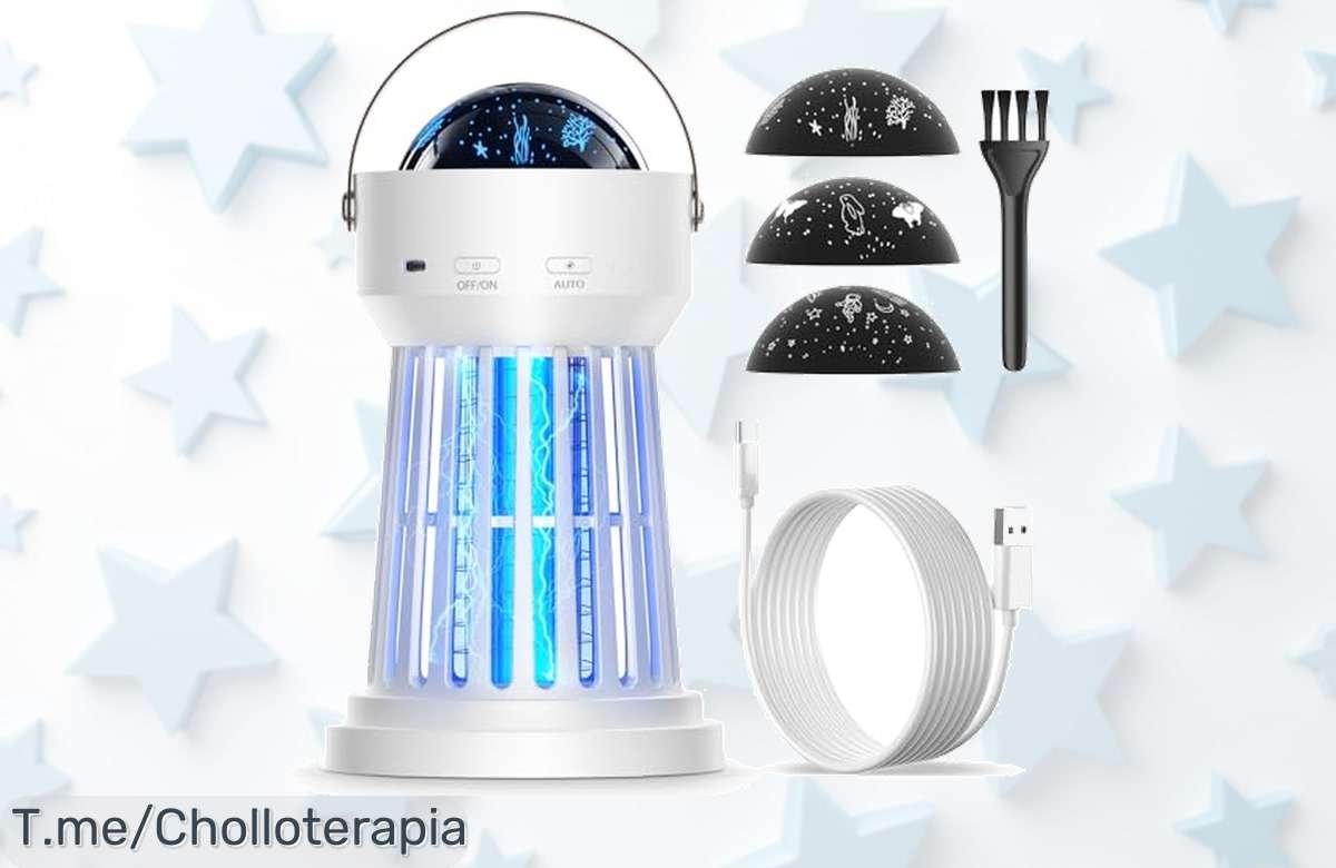 Descubre la lámpara led anti mosquitos Shadowin con proyección en el techo, diseño divertido y función doble para exteriores, un ofertón con precio loco que vuela ¡compra ya este descuento brutal limitado!