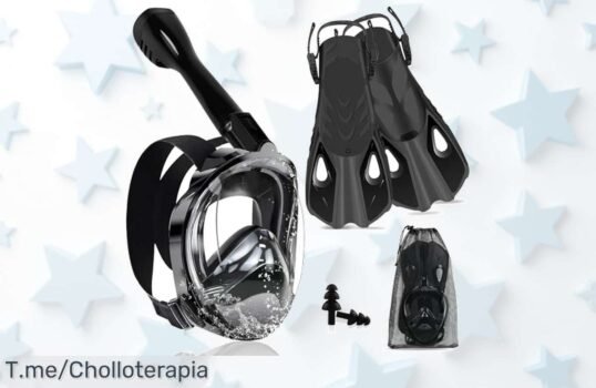 Descubre la máscara snorkel con vista 180 sin vaho que impulsa tu aventura bajo el agua disfruta de un descuento brutal nunca visto y consigue este ofertón ya antes que se agote