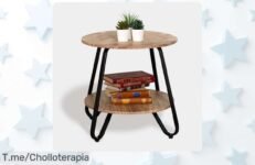 Descubre la mesa auxiliar Meuble Cosy con doble repisa super resistente disfruta de este ofertón único con descuento brutal y precio loco que no puedes dejar pasar compra ya!