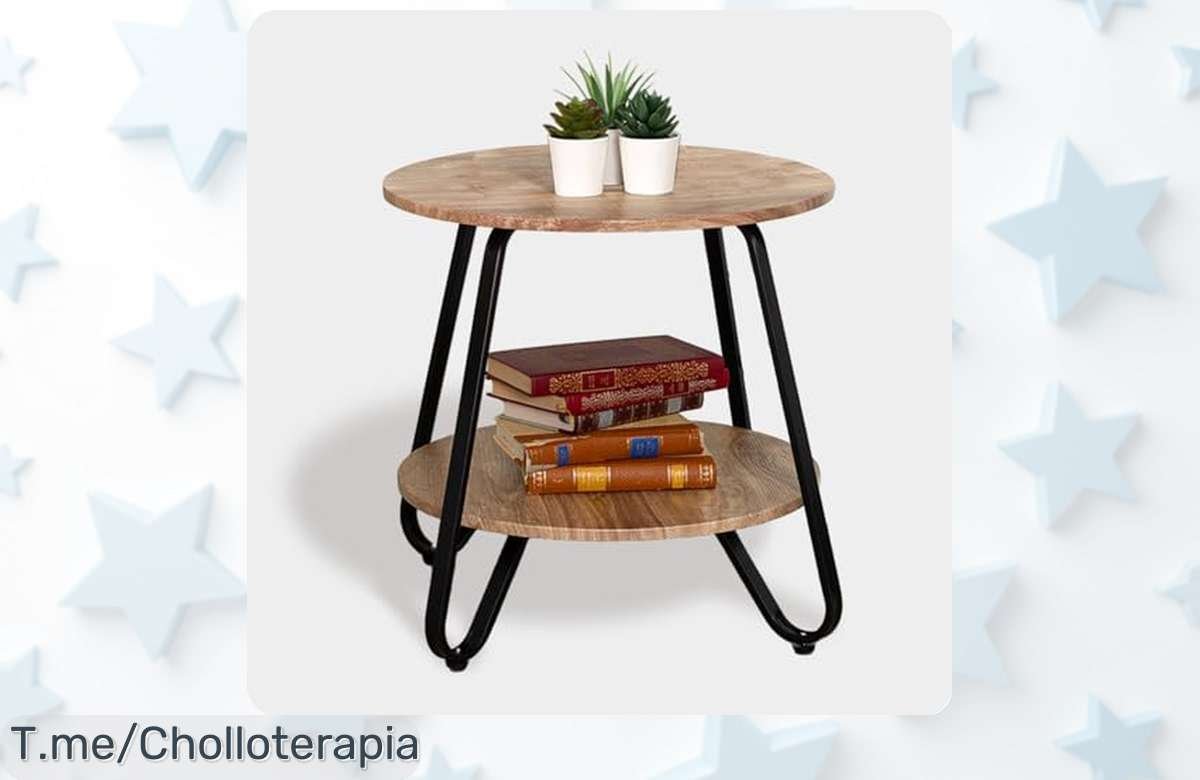 Descubre la mesa auxiliar Meuble Cosy con doble repisa super resistente disfruta de este ofertón único con descuento brutal y precio loco que no puedes dejar pasar compra ya!