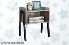 Descubre la mesita vintage Yaheetech con diseño apilable y espacio extra en tablero gris disfruta de un descuento brutal que nunca viste aprovecha este ofertón precio loco limitado compra ya