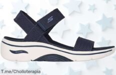 Descubre las Skechers Arch Fi 20 Annie azul marino con diseño único precio loco y descuento brutal para que camines cómoda y estilosa aprovecha este super chollo ya mismo