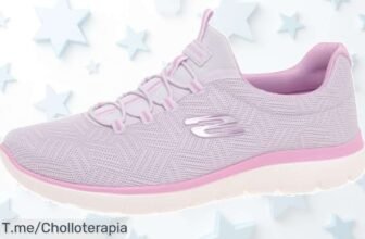 Descubre las Skechers Summits Lite lavanda con amortiguación ultra ligera y cordones elásticos un ofertón nunca visto a precio loco corre que es por tiempo limitado