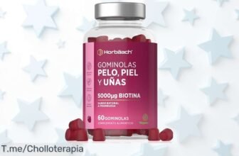 Descubre las gominolas veganas que transforman piel, pelo y uñas con biotina 5000 mcg vitaminas C y E aprovecha este ofertón nunca visto precio loco por tiempo limitado compra ya