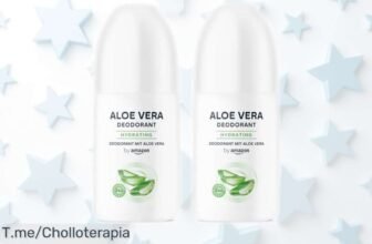 Desodorante bola aloe vera by amazon 2x75ml con protección total sin alcohol ni parabenos, piel cuidada y fresca todo el día en un ofertón que dura poco ¡no lo dejes escapar!