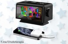 Despierta con buen rollo y luces RGB dinámicas reloj digital doble alarma descuento brutal precio loco oferta única ¡no pierdas este super chollo!