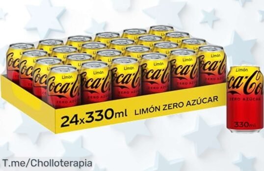 Disfruta CocaCola Zero limón sin azúcar pack 24 latas con un descuento brutal nunca visto precio de ganga super chollo que vuela actúa ya