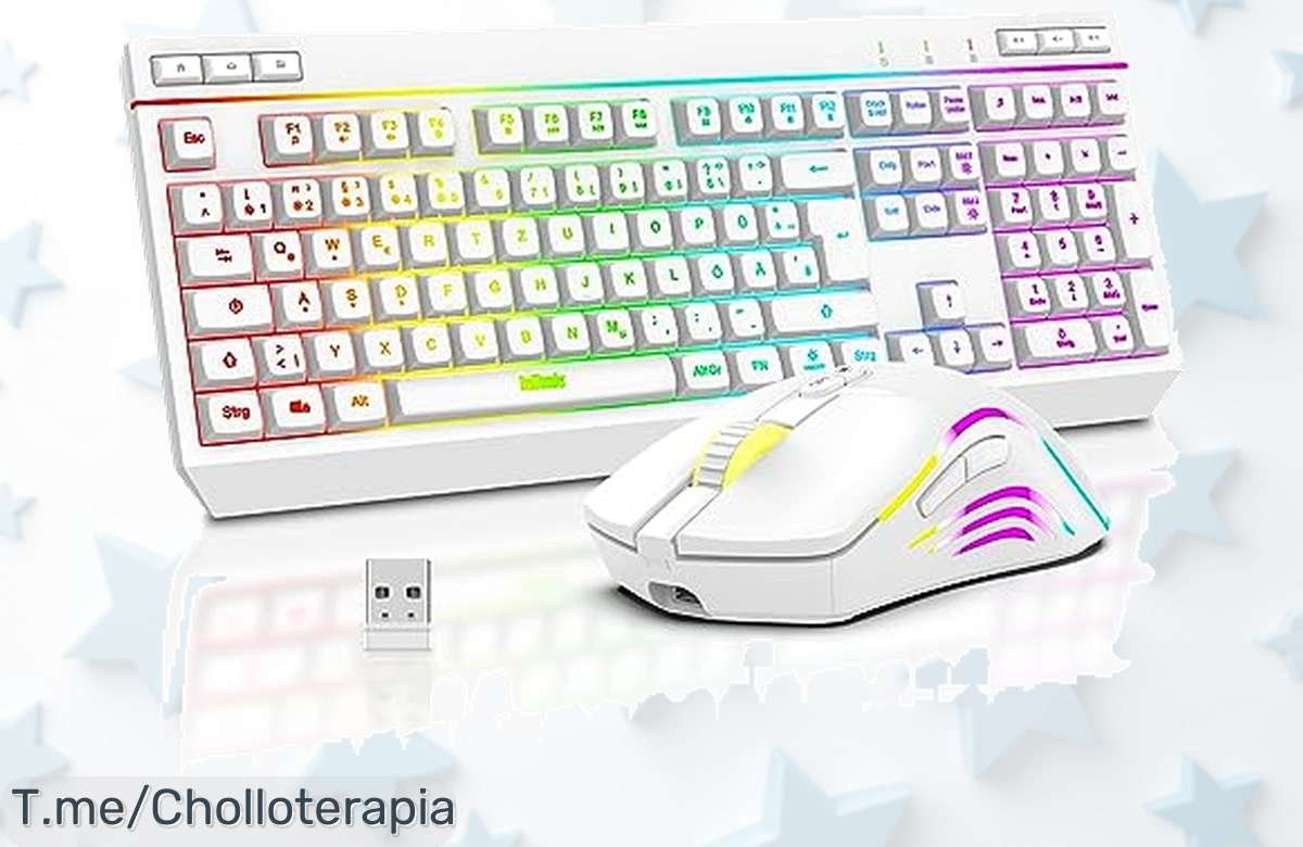 Disfruta el RedThunder K20 inalámbrico con luces rgb personalizables y 4800 ppp justo ahora super chollo único precio de ganga última oportunidad compra ya