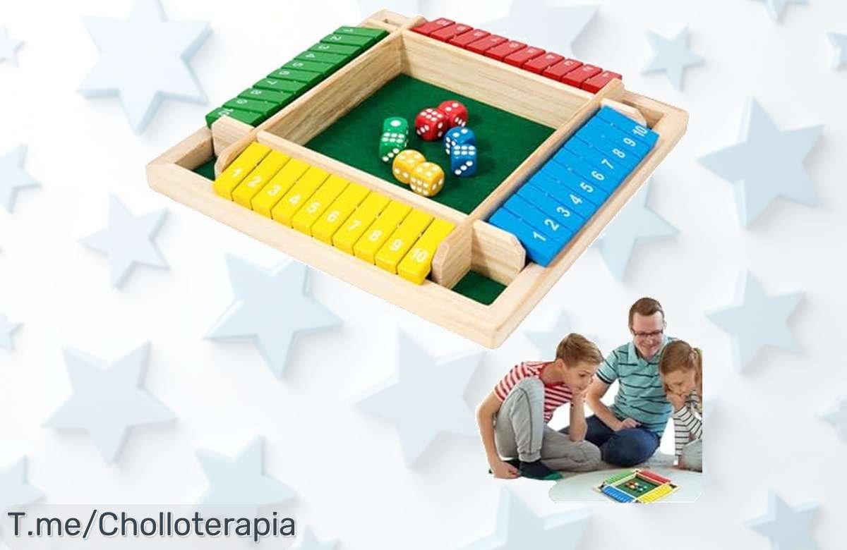 Disfruta el juego shut the box con piezas de colores vivos precio loco y descuento brutal aprende y diviértete en familia no pierdas este super chollo oferta limitada actúa ya