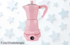 Disfruta la cafetera Jocca eléctrica rosa para 6 tazas con base giratoria y mantiene caliente a precio loco nunca visto ¡aprovecha este ofertón limitado ya!